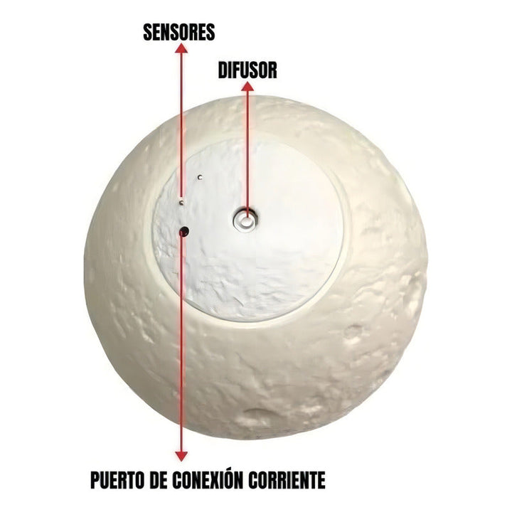 Humificador Difusor Aroma Lámpara Luna Luces Led Eléctrico Color Segun Disponibilidad 110v