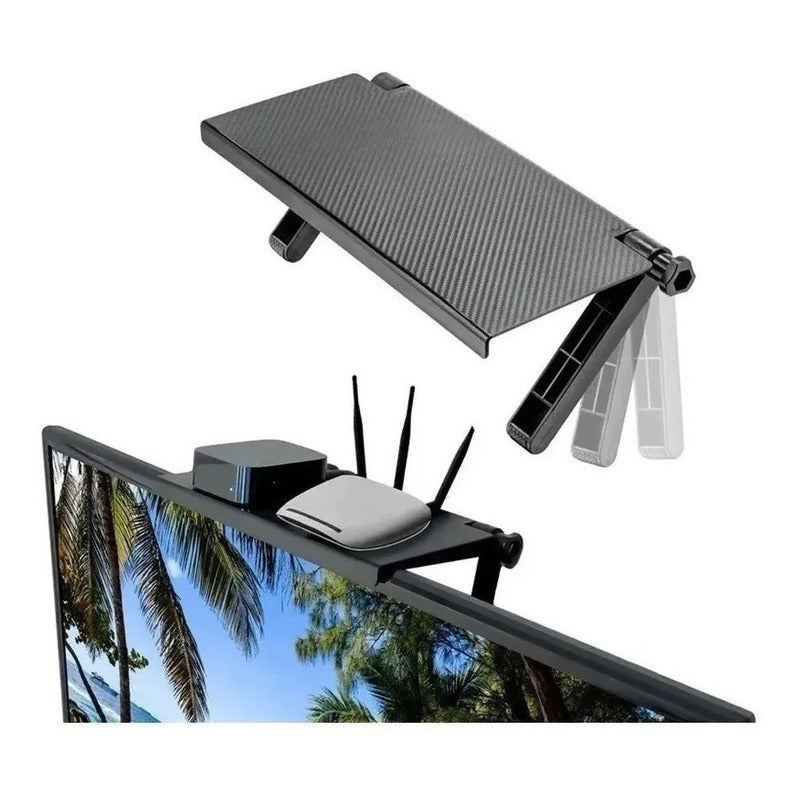 Estante Soporte Ajustable Plegable Pantalla Para Tv Pc Dvd.