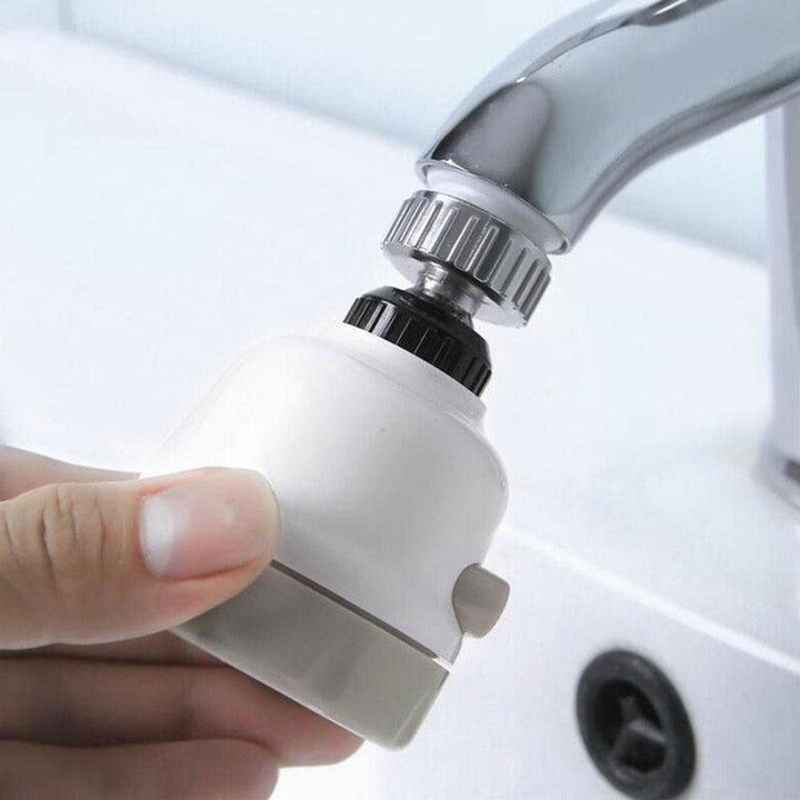 Grifo Ahorrador Giratorio360 Grados Lavaplato Con Extensor Acabado Acero Inoxidable Color Blanco