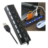 Multi Puerto 7 Puertos Hub Usb 2.0 Con Interruptor Switch