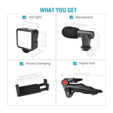 Estabilizador Soporte Celular Luz Led Micrófono + Control Co