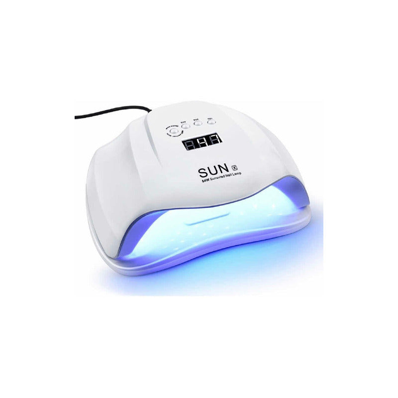 Lampara Led-uv De Uñas Gel Profesional Secado Rapido 54 Wats Color Blanco 110v/220v