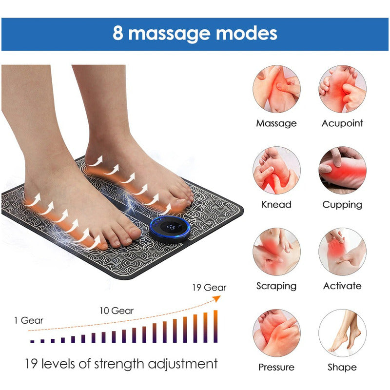 Masajeador Masaje Pies Electroestimulador Fitness Muscular Color Negro - 262323