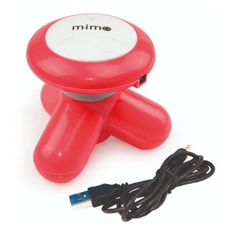 Mini Masajeador Eléctrico Azul Mimo Para Cuerpo, Cuello Y Espalda