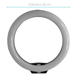 Diaz Home Dxltripled210 Aro De Luz 26 Cm Con Trípode Profesional 2 Metros De Altura Color De La Estructura Negro 220v