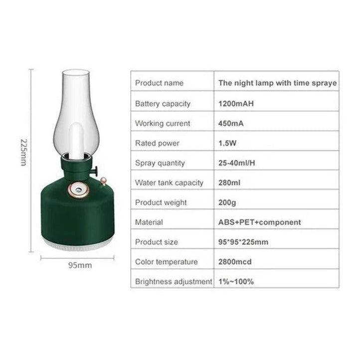 Difusor De Aromas Humidificador Lampara Retro + Esencia