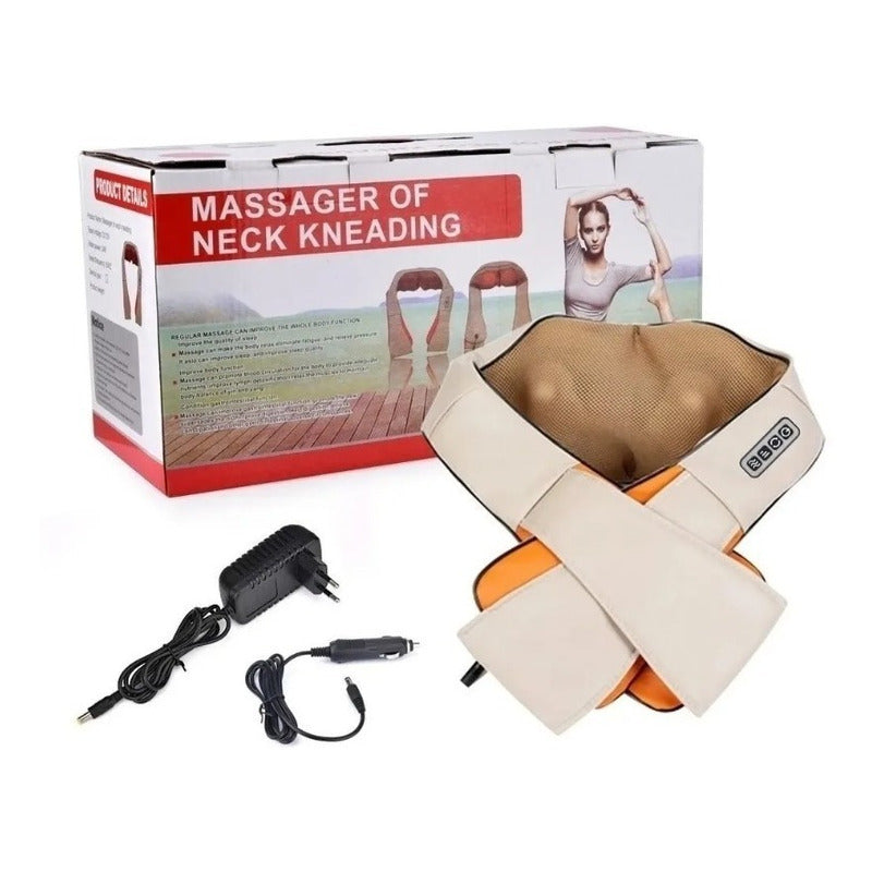 Masajeador Corporal Cervical Cuello Espalda Brazos Electrico Color Beige