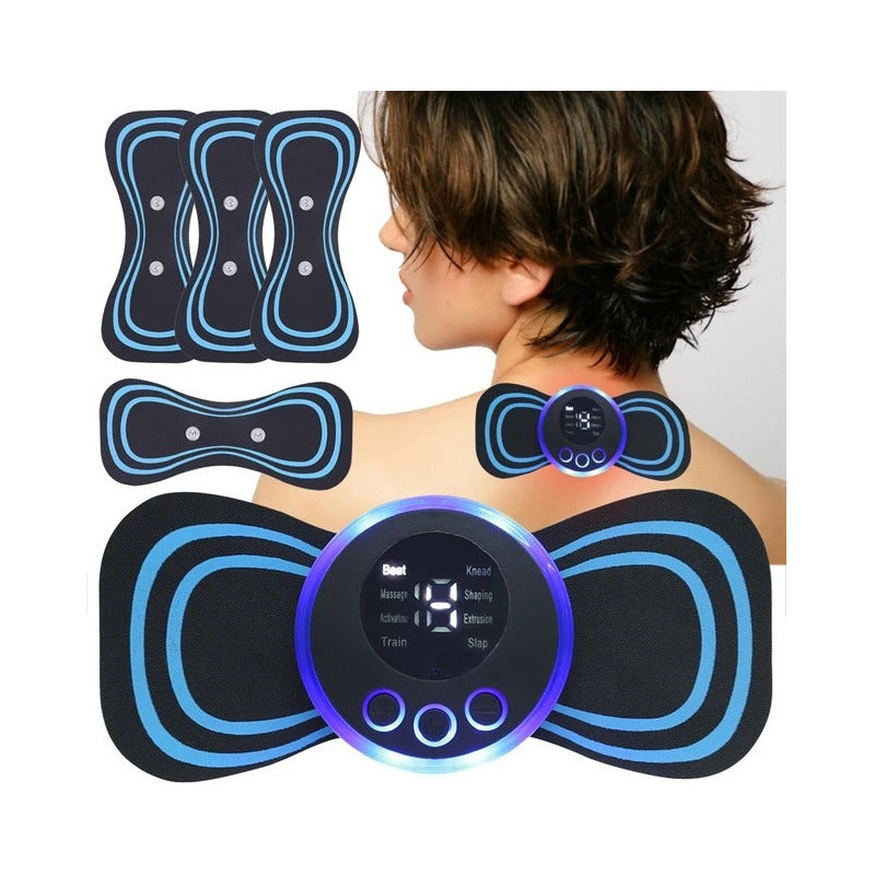 Masajeador Portátil Recargable Para Dolor De Espalda, Cuello Y Espalda, Color Negro
