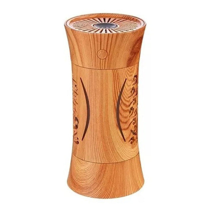 Difusor Tipo Madera - Humidificador Con Luz De Color Cafe