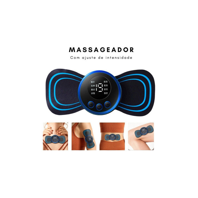 Masajeador Portátil Recargable Para Dolor De Espalda, Cuello Y Espalda, Color Negro
