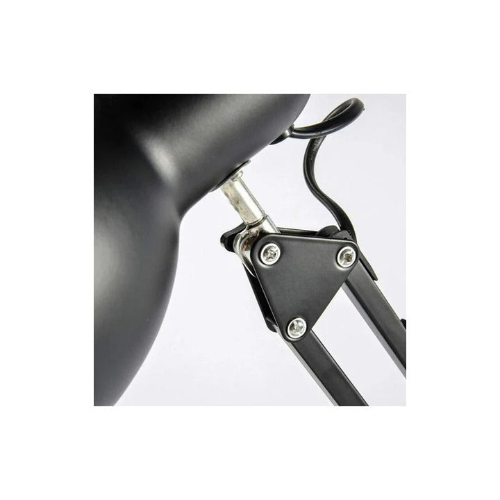 Lampara De Escritorio Doble Uso Articulada Pie + Soporte Color De La Estructura Negra