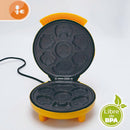Mini Maquina Para Pancakes De Figuras Infantiles Waflera Color Amarillo