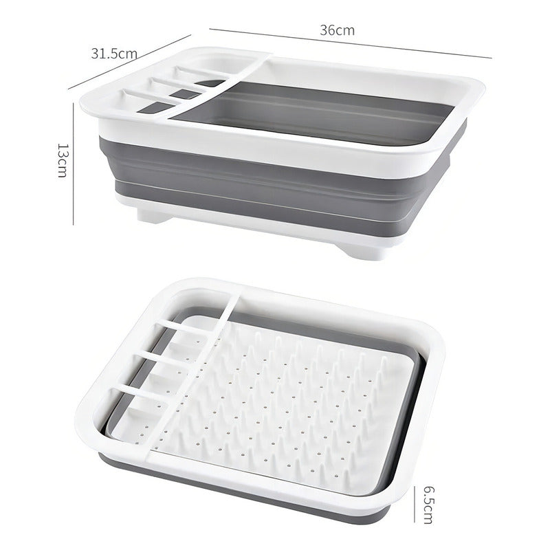 Escurridor De Platos Plegable Secaplatos Color Blanco