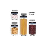 Juego De Recipientes Herméticos Para Alimentos 7 Unidades