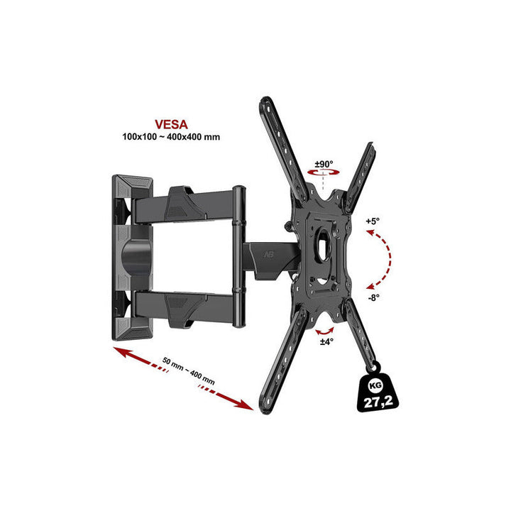 Base Soporte Nia Televisor An - P4 32 - 60 Resistente Color Negro