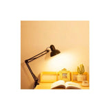 Lampara De Escritorio Doble Uso Articulada Pie + Soporte Color De La Estructura Negra