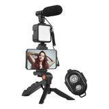 Estabilizador Soporte Celular Luz Led Micrófono + Control Co