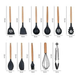 Set 12 Utensilios De Cocina Silicona Resistente Calor