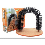 Rascador Tipo Arco + Cepillo Relajante Para Gatos Juguete