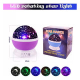 Lampara Proyector Rotatoria Cielo Estrellas Noche Alumbra Color De La Estructura Morada
