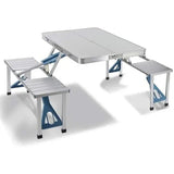 Mesa Plegable Portatil De Aluminio De Picnic Con 4 Asientos