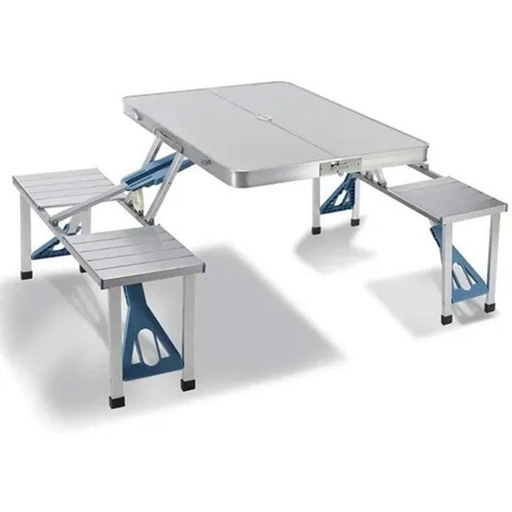 Mesa Plegable Portatil De Aluminio De Picnic Con 4 Asientos