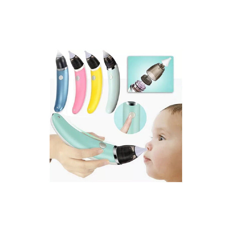 Aspirador Nasal Para Bebes, Saca Mocos, Extractor Eléctrico Color Verde
