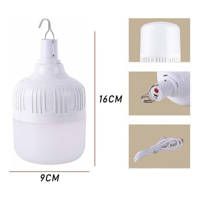 Foco Led Emergencia Usb Recargable Portatil Ilumina 9w T2265