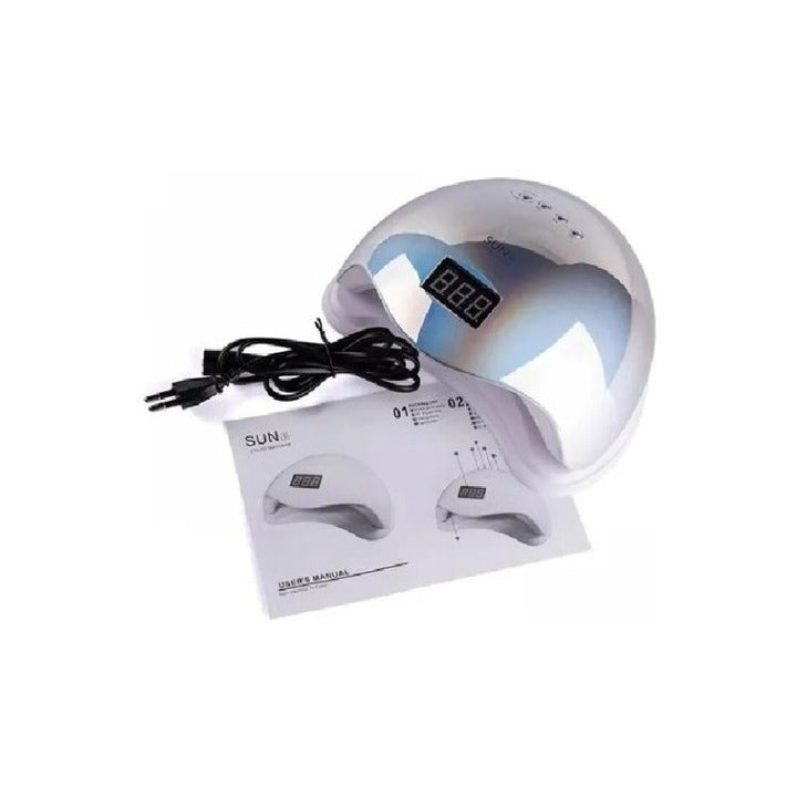Lampara Para Uñas Metalizada Secador Led/uv 48w Temporizador