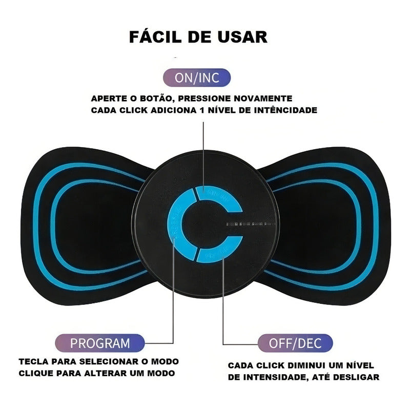 Mini Masajeador De Piernas Lumbares Con Electroterapia Cervical Abdomem