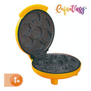Mini Maquina Para Pancakes De Figuras Infantiles Waflera Color Amarillo