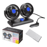 Ventilador Dual Para Carro Auto Interior 360° Cigarrera