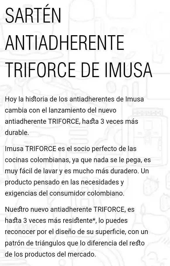 Sarten Imusa Triforce 26 Cms Antiadherente Tapa De Vidrio Gris