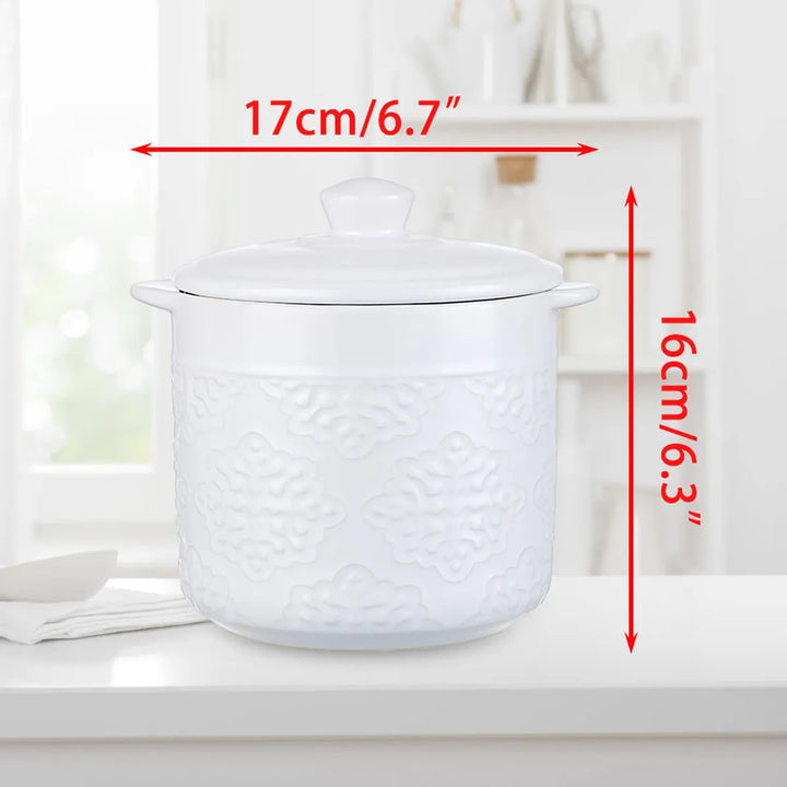 Bstkey Recipiente De Grasa De Tocino De Ceramica Con Colador