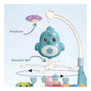 Móvil Musical Para Cuna Bebe Con Proyector Y Rotación 360° Color Azul Pájaro