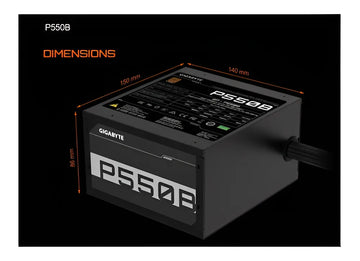 Fuente de poder para PC Gigabyte P550B 550W
