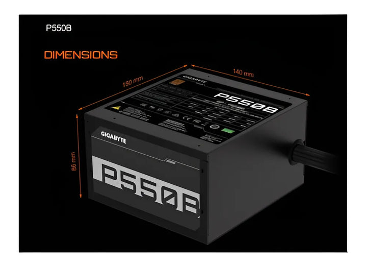 Fuente de poder para PC Gigabyte P550B 550W