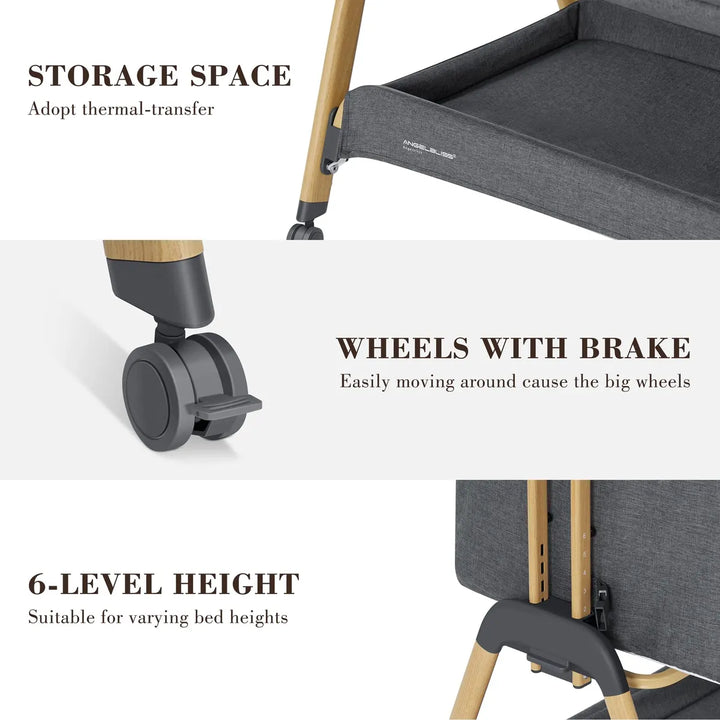 Angelbliss Moiss Para Beb, Cuna Fcil De Plegar Con Colchn