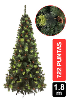 Árbol De Navidad Pino York 1.80m Verde 722 Puntas Gio Home