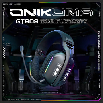 Audífonos Gamer Onikuma Gt808 Tri-mode Compatible Ps5 Color Negro
