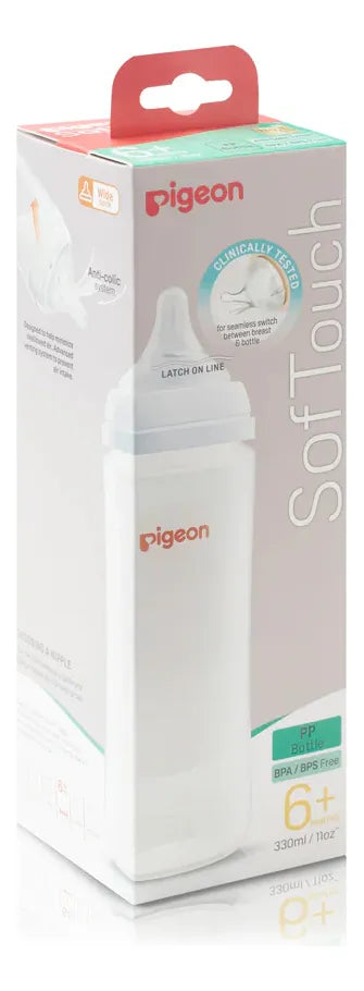 Biberón Softouch Pigeon Pp 330 Ml Color Blanco