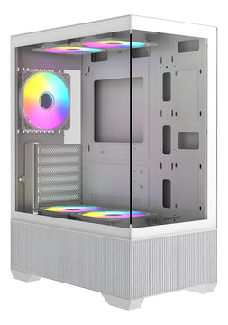 Gabinete Gamer Raidmax I802 Air Negra 5x Ventiladores Frgb Blanco