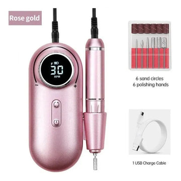 Máquina Pulidora De Uñas Para Manicura Recargable 30000rpm