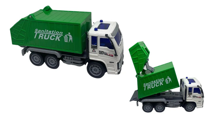 Camión De Basura Compactador De Impulsó Regalo Niños - Verde