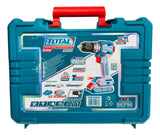 Taladro Inalámbrico Total 1/2 Percutor 20v 2 Baterías Maleta - Turquesa