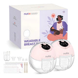 Nuliie Extractor De Leche Manos Libres (rojo Suave, 2 Paquet