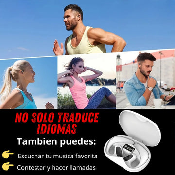 Audifonos De Traduccion Instantaneos De Idioma Inalámbricos Blanco