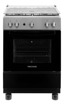Estufa De Piso 4 Puestos Con Horno Gas Natural Negra 60cm Negro