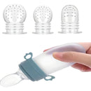 Tetero Biberón Azul Dispensador Alimentos Bebés 40 Ml Uso Azul Chupo 3 Tamaño Alimento + CAyuda Habilidades Control Sin Bpa Libre Bps Sin Ftalatos Silicona Grado Alimenticio Versátiluchara Dispensar