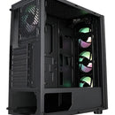 Caja Gabinete Iceberg Crystal G9 Atx - 4 Ventiladores Rgb Color Negro